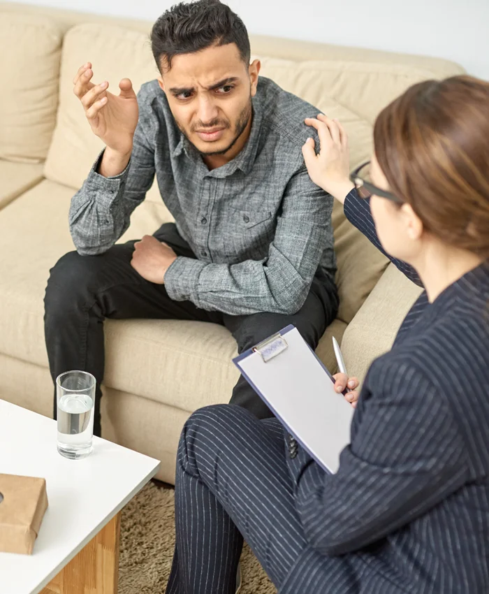 A client managing anxiety symptoms